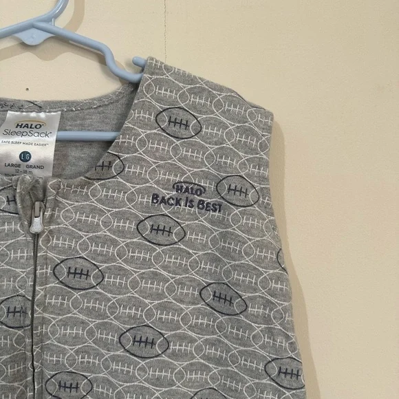 Halo Sleep Large Gray Football Theme Sleep Sack - Picture 2 of 5